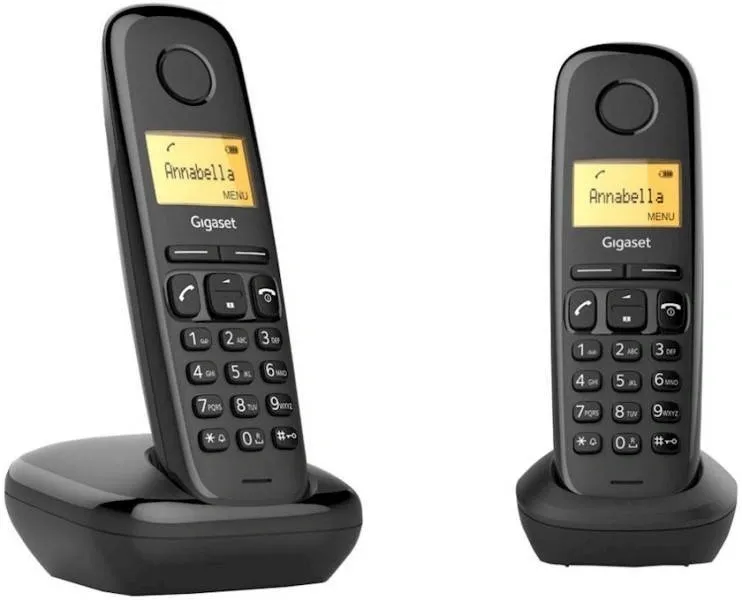 Р/Телефон Dect Gigaset A270 Duo Rus черный (труб. в компл.:2шт) АОН