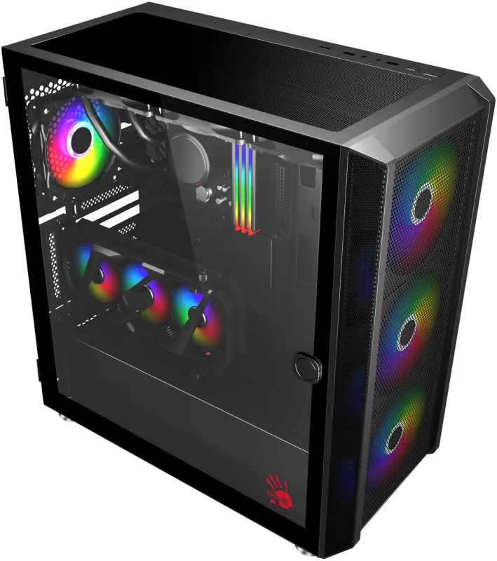 Корпус Bloody BD-CC119 черный без БП ATX 7x120mm 2xUSB3.0 audio bott PSU