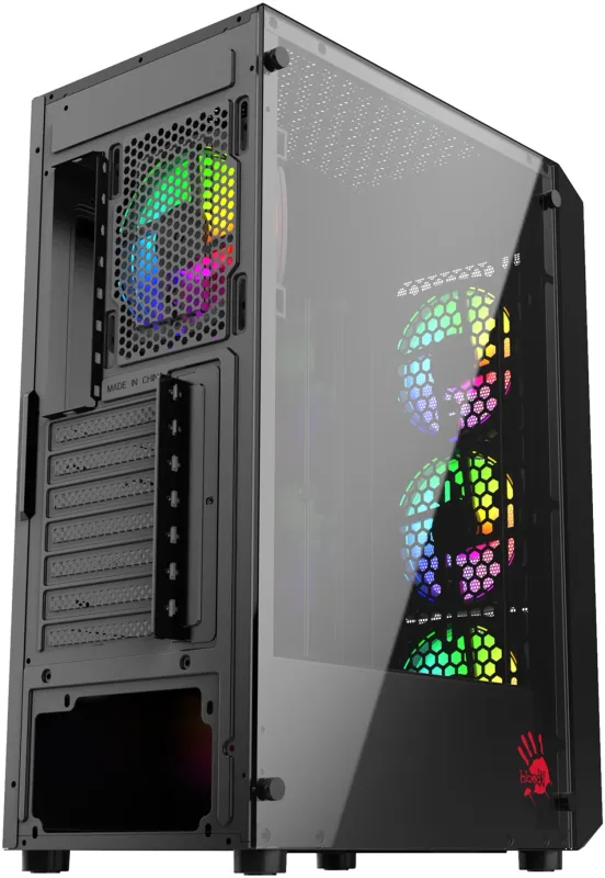 Корпус Bloody BD-CC114F черный без БП ATX 4x120mm 1xUSB2.0 1xUSB3.0 audio bott PSU