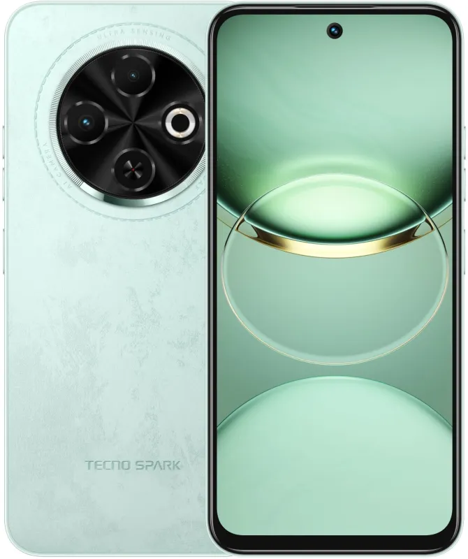 Смартфон Tecno Spark 30C 128Gb 4Gb зеленый моноблок 3G 4G 6.67" 720x1600 Android 14 48Mpix 802.11 a/b/g/n/ac NFC GPS GSM900/1800 TouchSc Protect