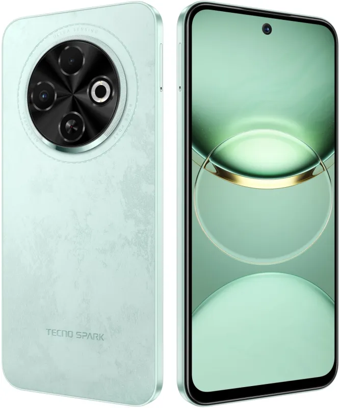 Смартфон Tecno Spark 30C 128Gb 4Gb зеленый моноблок 3G 4G 6.67" 720x1600 Android 14 48Mpix 802.11 a/b/g/n/ac NFC GPS GSM900/1800 TouchSc Protect