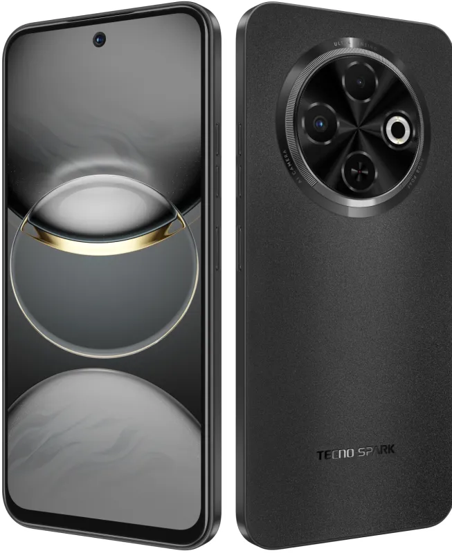 Смартфон Tecno Spark 30C 128Gb 6Gb черный моноблок 3G 4G 6.67" 720x1600 Android 14 48Mpix 802.11 a/b/g/n/ac NFC GPS GSM900/1800 TouchSc Protect