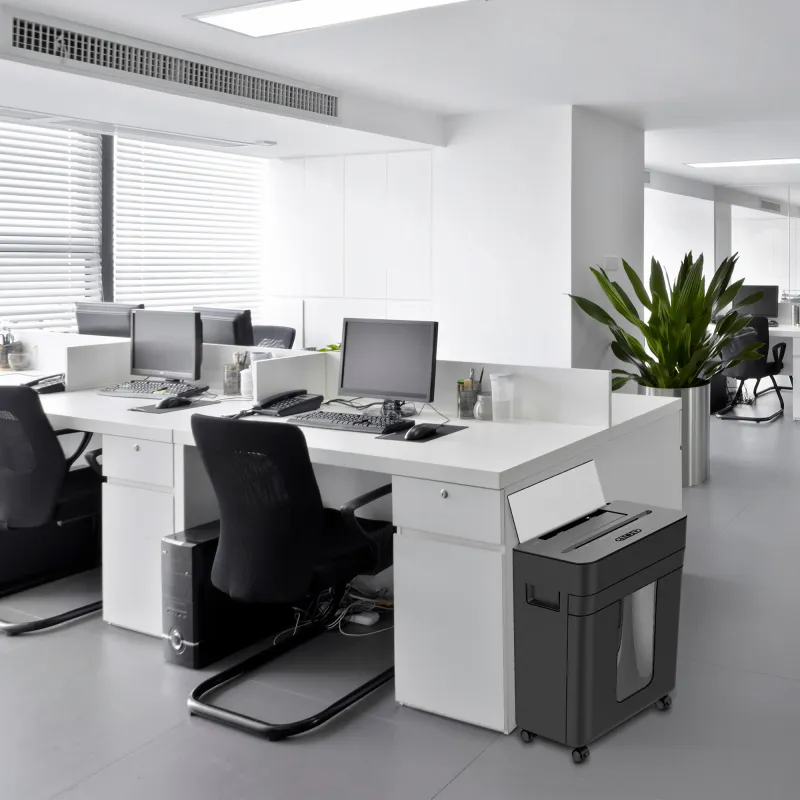 Шредер Cactus CS-SH-D8 с автоподачей (секр.P-4) фрагменты 150лист. 24лтр. скобы пл.карты