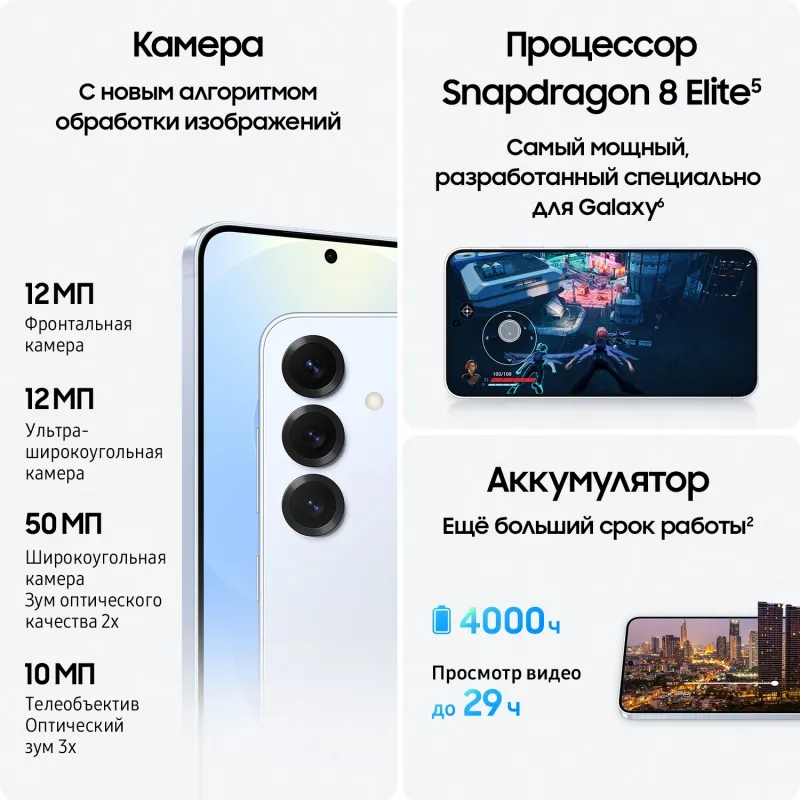 Смартфон Samsung SM-S931B Galaxy S25 128Gb 12Gb голубой моноблок 3G 4G 2Sim 6.2" 1080x2340 Android 15 50Mpix 802.11 a/b/g/n/ac/ax/be NFC GPS GSM900/1800 GSM1900 TouchSc Protect