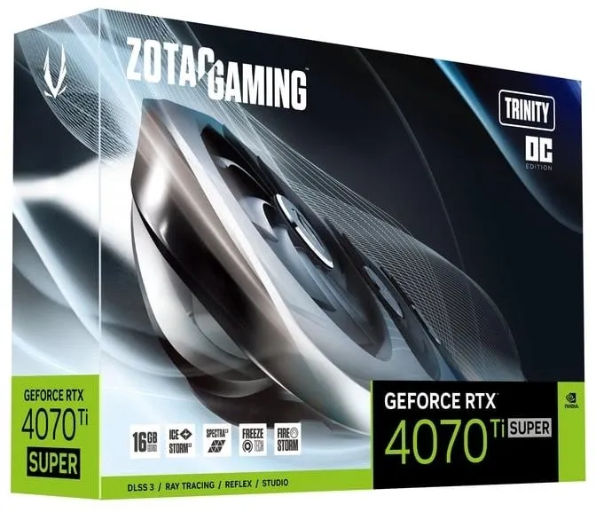 Видеокарта Zotac PCI-E 4.0 RTX 4070 Ti SUPER TRINITY OC NVIDIA GeForce RTX 4070TI 16Gb 256bit GDDR6X 2625/21000 HDMIx1 DPx3 HDCP Ret