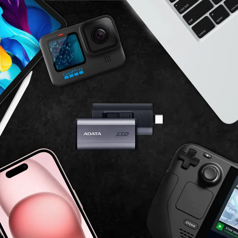 Накопитель SSD A-Data USB3.2 Gen2 1TB SC750-1000G-CCBK SC750 серый