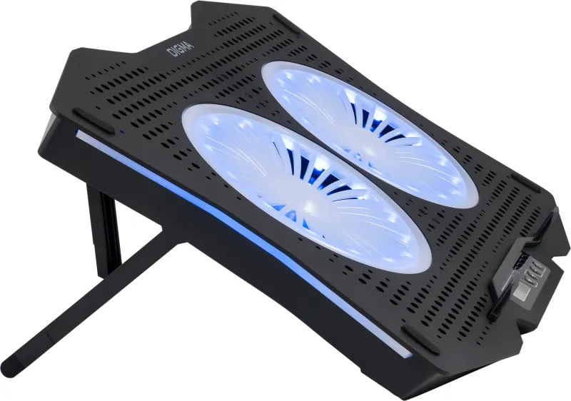 Подставка для ноутбука Digma D-NCP180-2x110RGB 2x черный