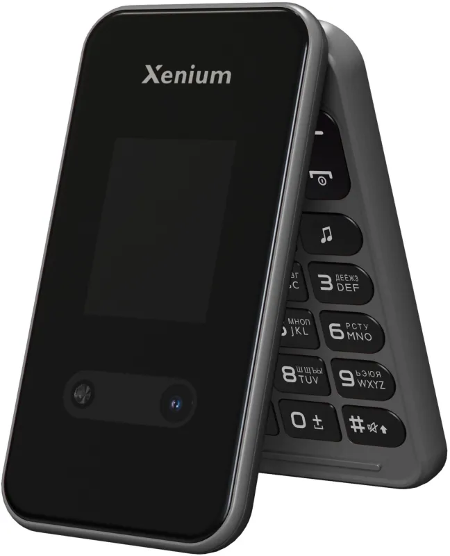Мобильный телефон Xenium X680 темно-серый раскладной 2Sim 2.8" 240x320 Nucleus 0.3Mpix GSM900/1800 MP3 FM microSD max32Gb