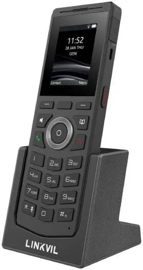 SIP-Телефон Fanvil DECT PHONE 2.0” 240x320 Color LCD 2 SIP Line 1 PTT Key Indoor: 50 m Outdoor Range: 300 m Europe: 1880–1900 MHz Detachable Lithium Battery with 1900mAH
