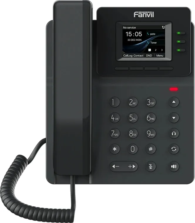 Fanvil V60P Enterprise Phone320X240 2.4" Color-screen6-Party Local ConferenceHD voice             4 SIP lines6 DSS keyOpus+IPV6 .   PSU