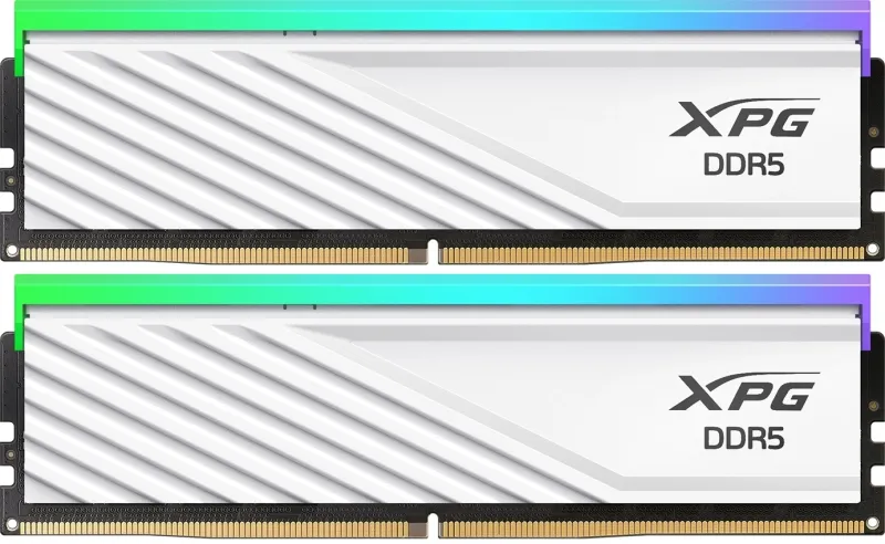 ADATA DDR5, 32GB, 6400MHz, 2*16GB, 32-39-39, WHITE, DUAL TRAY, RGB