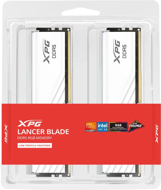 Оперативная память ADATA DDR5, 32GB, 6000MHz, 2*16GB, 30-40-40, WHITE, DUAL TRAY, RGB