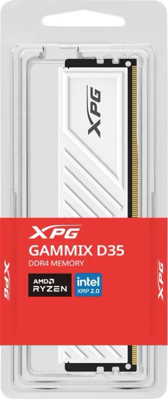Оперативная память ADATA DDR4, 8GB, 3600MHz, 1*8GB, 18-22-22, WHITE, SINGLE TRAY