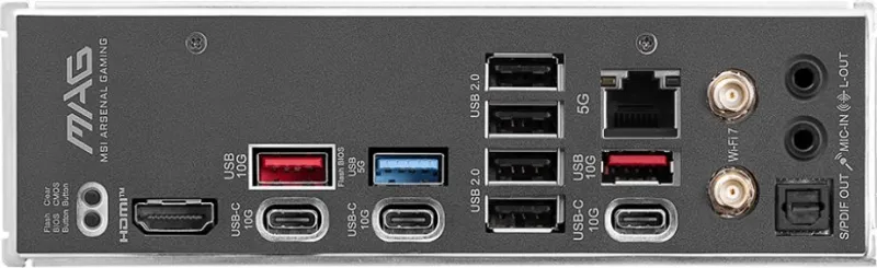 Материнская плата MSI MAG B850 TOMAHAWK MAX WIFI  SocketAM5 AMD B850 4xDDR5 ATX AC`97 8ch(7.1) 5Gigabit RAID+HDMI