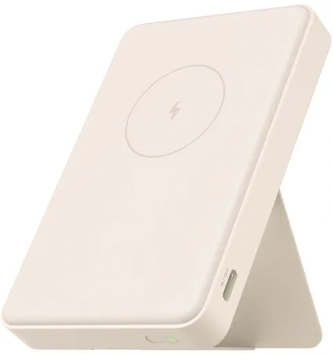 Мобильный аккумулятор Xiaomi BHR9074GL 6000mAh Qi 15W 2.4A USB-C беспров.зар. бежевый