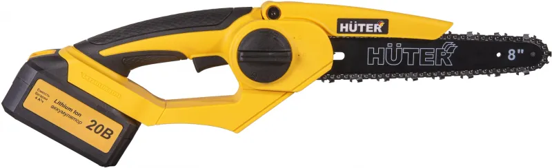 Цепная пила Huter ELS ELS-20/8-Li-2К-BL дл.шины:8" (20cm) 2аккум. 4Ач ЗУ (70/10/40)
