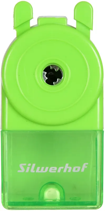 Точилка для карандашей механическая Silwerhof Color 1 отверстие зеленый