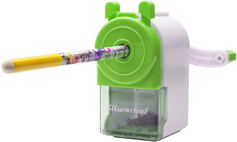 Точилка для карандашей механическая Silwerhof Color 1 отверстие зеленый
