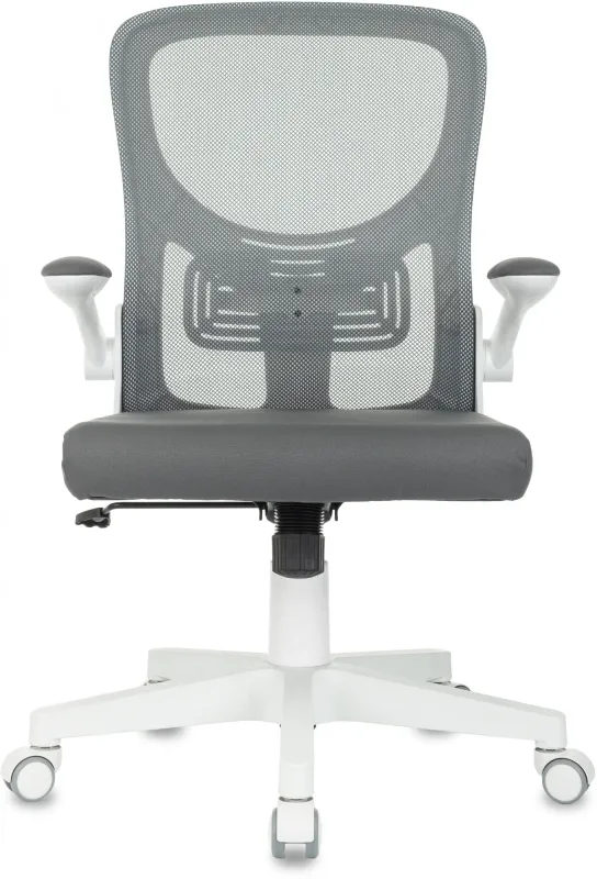 Кресло Бюрократ ASTER N-W темно-серый TW-04 Neo Grey сетка/ткань крестов. пластик пластик белый