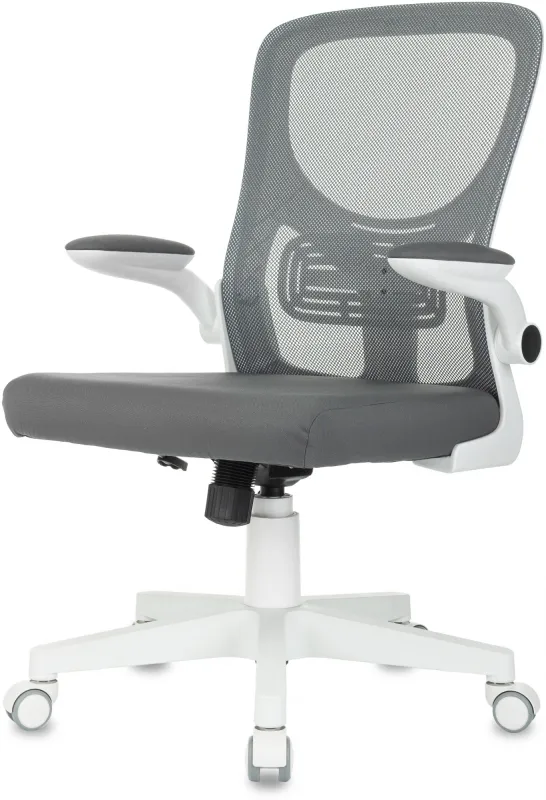 Кресло Бюрократ ASTER N-W темно-серый TW-04 Neo Grey сетка/ткань крестов. пластик пластик белый