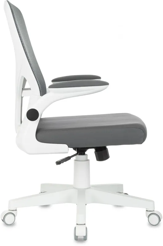 Кресло Бюрократ ASTER N-W темно-серый TW-04 Neo Grey сетка/ткань крестов. пластик пластик белый