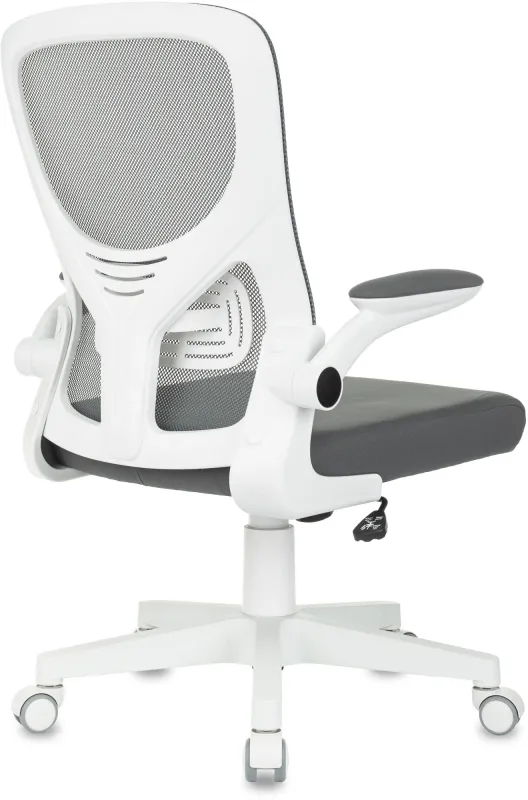 Кресло Бюрократ ASTER N-W темно-серый TW-04 Neo Grey сетка/ткань крестов. пластик пластик белый