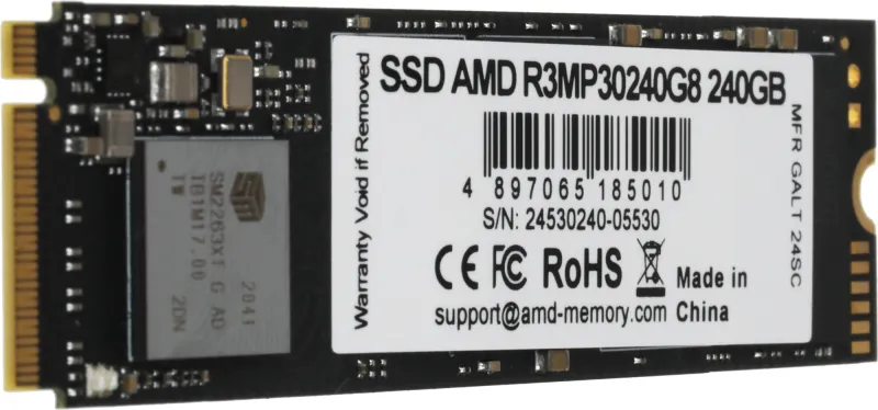 Накопитель SSD AMD PCIe 3.0 x4 240GB R3MP30240G8 Radeon M.2 2280