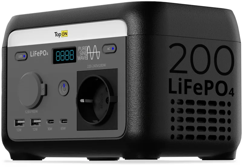 Электростанция портативная TopON Home TOP-H200 32000mAh 1.1A QC3.0/PD3.0 4xUSB черный/серый (103710)