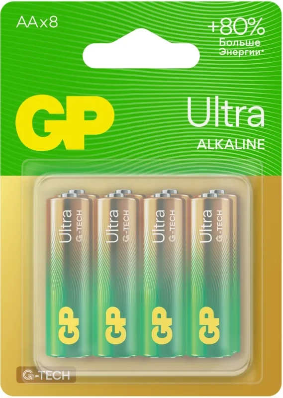 Батарея GP Ultra 15AUA21-2CRSBC8 AA (8шт) блистер