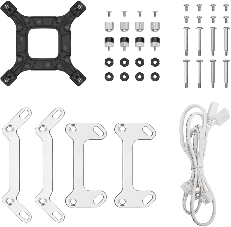Система водяного охлаждения Deepcool LQ240 Wh ARGB Soc-AM5/AM4/1200/1700/1851 белый 4-pin 38.71dB Al LCD 300W 1530gr Ret (R-LQ240-WHDSMC-G-1)