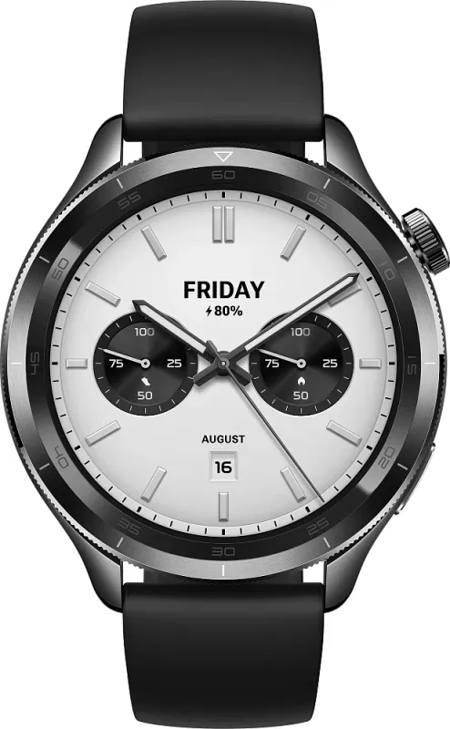 Смарт-часы Xiaomi Watch S4 47мм 1.43" AMOLED корп.черный рем.черный (BHR9195GL)