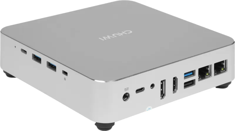 ПК Мини Chuwi AuBox Core i9 13900HK (2.6) 16Gb SSD512Gb Iris Xe Windows 11 Pro 2x2.5GbitEth WiFi BT 120W серебристый/черный