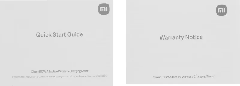 Беспроводное зар./устр. Xiaomi 80W Wireless Charging Stand 80W 3A USB Type-C универсальное белый (BHR8304GL)