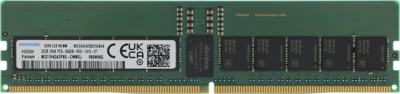 Samsung DDR5  32GB RDIMM 5600 Mbps (2Rx8) ECC  Reg  1.1V (M321R4GA3PB0-CWM), 1 year, OEM