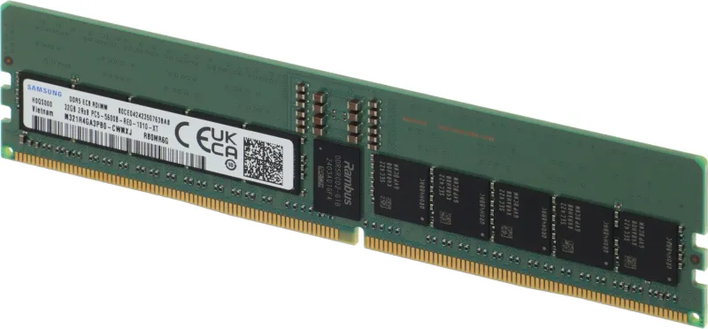 Samsung DDR5  32GB RDIMM 5600 Mbps (2Rx8) ECC  Reg  1.1V (M321R4GA3PB0-CWM), 1 year, OEM