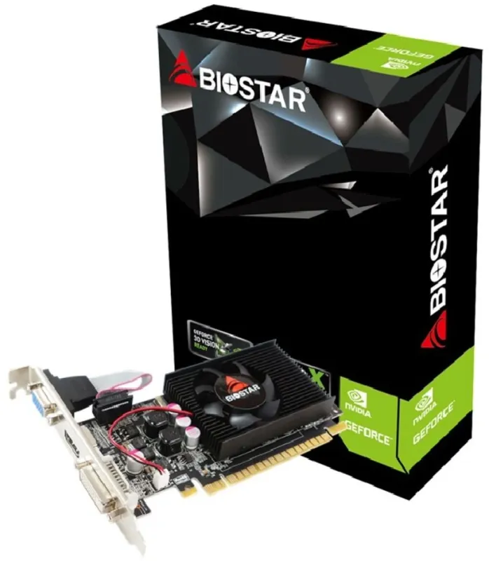 Видеокарта Biostar PCI-E GeForce GT610 NVIDIA GeForce GT 610 2Gb 64bit DDR3 700/1333 DVIx1 HDMIx1 CRTx1 HDCP Ret low profile