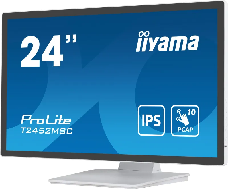Монитор Iiyama 23.8" ProLite T2452MSC-W1 белый IPS LED 14ms 16:9 HDMI M/M матовая 1000:1 400cd 178гр/178гр 1920x1080 60Hz DP FHD USB Touch 5.6кг