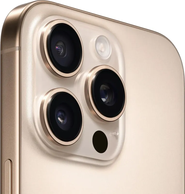 Смартфон Apple A3293 iPhone 16 Pro 128Gb бежевый титан моноблок 3G 4G 1Sim 6.3" 1206x2622 iOS 18 48Mpix 802.11 a/b/g/n/ac/ax/be NFC GPS Protect