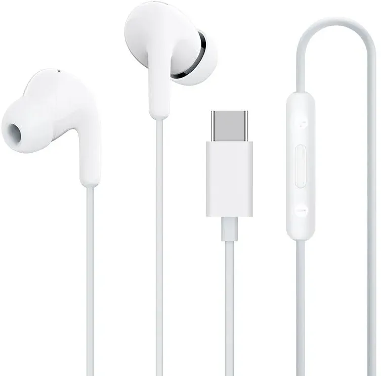 Гарнитура внутриканальные Xiaomi Type-C Earphones 1.25м белый проводные крепление за ухом (BHR8931GL)
