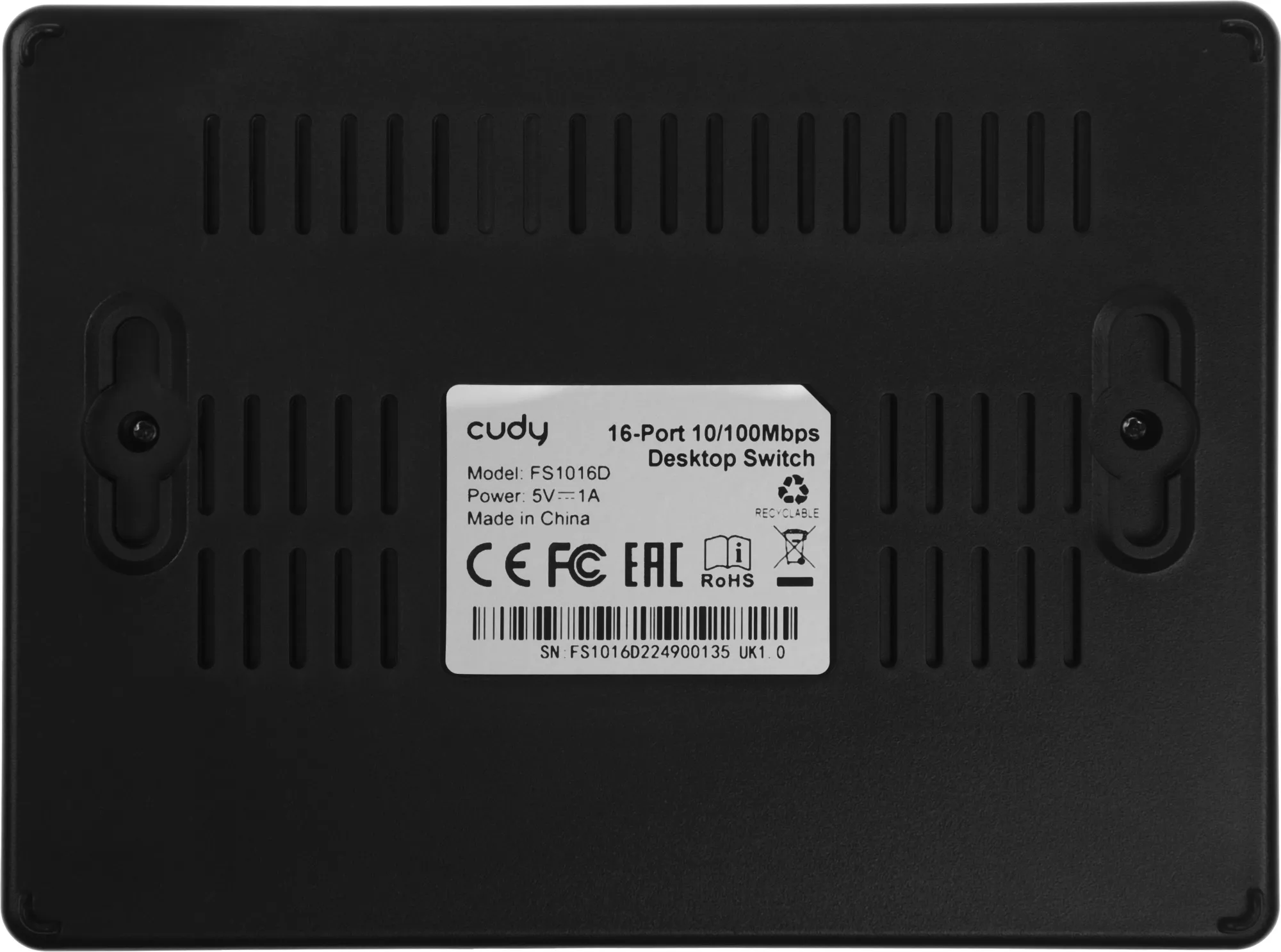 Коммутатор Cudy FS1016D (L2) 16x100Мбит/с неуправляемый