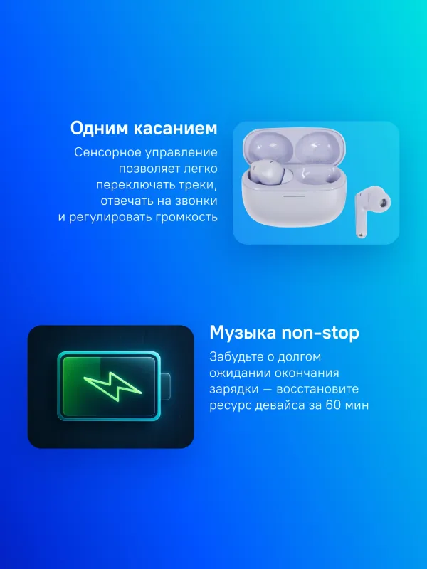 Гарнитура внутриканальные Xiaomi Redmi Buds 6 Pro фиолетовый беспроводные bluetooth в ушной раковине (BHR9317GL)
