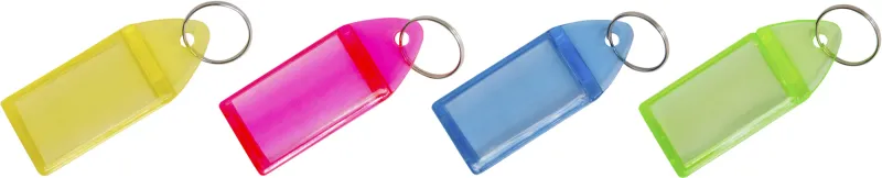 Бирка для ключей Silwerhof Daily инфо-окно ассорти (упак.:20шт) пластиковый пакет