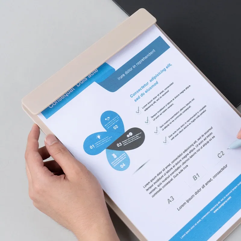 Папка-планшет Deli Nusign ENS503 GREY A4 пенополипропилен серый на подставке