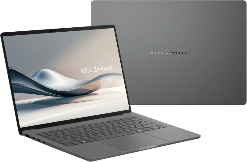 Ноутбук Asus Zenbook 14 UX3407RA-QD038W Snapdragon X Elite X1E-78-100 32Gb SSD1Tb Qualcomm Adreno 14" OLED WUXGA (1920x1200) Windows 11 Home grey WiFi BT Cam Bag (90NB16G2-M00360)