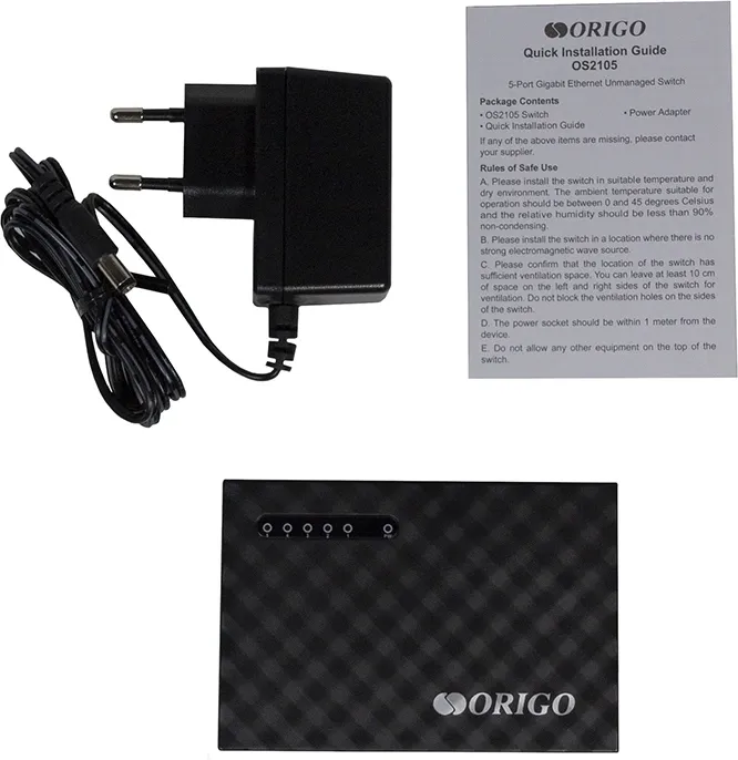 Коммутатор Origo OS2105 OS2105/A2A 5x1Гбит/с неуправляемый