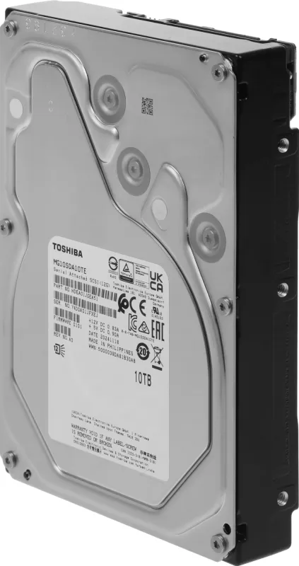 Toshiba Enterprise HDD 3.5" SAS 10TB, 7200 rpm, 512MB buffer, MG10SDA10TE, 1 year