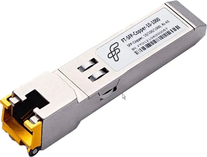 FiberTrade модуль SFP модуль медный, RJ45, 10-1000Мбит/с
