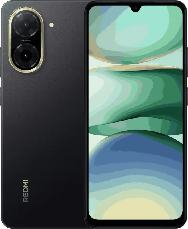 Смартфон Xiaomi Redmi A5 128Gb 4Gb черный моноблок 3G 4G 2Sim 6.88" 720x1640 Android 15 Go 32Mpix 802.11 a/b/g/n/ac GPS FM microSD max2048Gb
