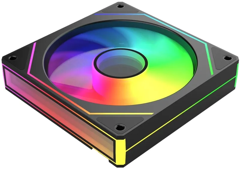 Вентилятор для корпуса Bloody CF-11 LCD ARGB 120х120x25 черный 4-pin 32дБ (упак.:1шт) (CF-11-ARGB120-BK) Ret