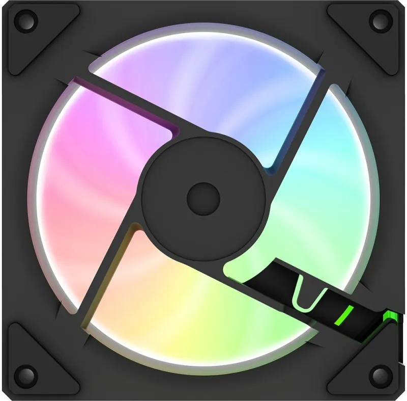 Вентилятор для корпуса Bloody CF-12 LCD ARGB 120х120x25 черный 4-pin 32дБ (упак.:1шт) (CF-12-ARGB120-BK) Ret